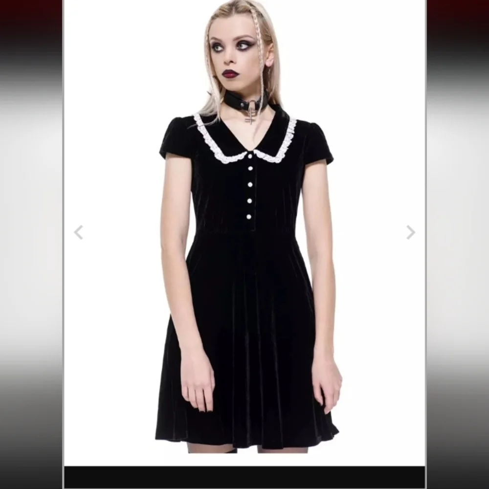 NWT Killstar Every Mourning Dress, Black Velvet, Small - Picture 1 of 10